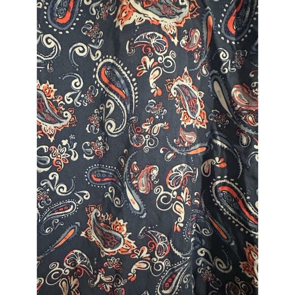 J Jill Womens Tunic Top Size XS Blue Paisley Floral Western Boho Coastal 18583 - Picture 13 of 14